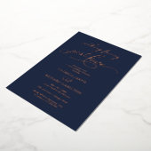 Niets Fancy gewoon Love Chic Script Wedding Folie Uitnodiging (Gedraaid)