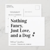 Niets Fancy gewoon Love Dog Wedding Budget Kaart (Voorkant / Achterkant)