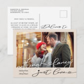 Niets Fancy, gewoon Love Elopement Foto Aankondigingskaart (Voorkant / Achterkant)