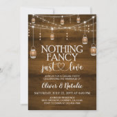 Niets Fancy gewoon Love Elopement Wedding Invite (Voorkant)