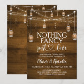 Niets Fancy gewoon Love Elopement Wedding Invite (Voorkant / Achterkant)