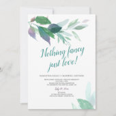 Niets Fancy gewoon Love Elopement Wedding Kaart (Voorkant)