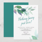 Niets Fancy gewoon Love Elopement Wedding Kaart (Voorkant / Achterkant)