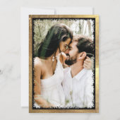 Niets Fancy gewoon Love Gold Black Photo Weddensch Save The Date (Achterkant)