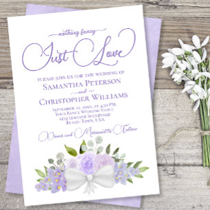 Niets Fancy gewoon Love Lavender Floral Wedding Kaart
