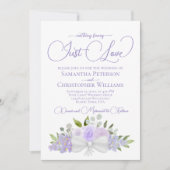 Niets Fancy gewoon Love Lavender Floral Wedding Kaart (Voorkant)