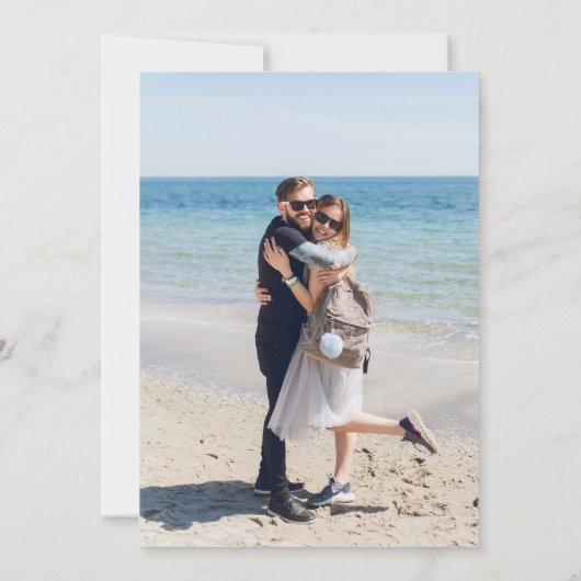 Niets Fancy gewoon Love Monogram Casual Weddenscha Kaart (Achterkant)