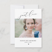 Niets Fancy gewoon Love Photo Elopement Kaart (Voorkant)