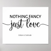 Niets Fancy gewoon Love Poster (Voorkant)