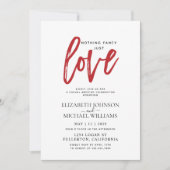 Niets Fancy gewoon Love Red Casual Weddenschap Kaart (Voorkant)