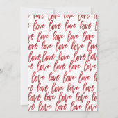 Niets Fancy gewoon Love Red Casual Weddenschap Kaart (Achterkant)