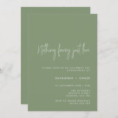 Niets Fancy gewoon Love Sage Engagement Party Kaart (Voorkant / Achterkant)