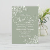 Niets Fancy gewoon Love Sage Green Wedding Kaart (Staand voorkant)