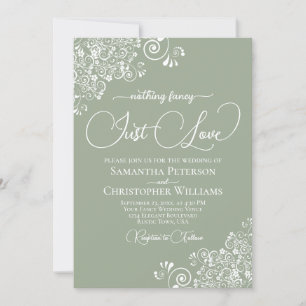 Niets Fancy gewoon Love Sage Green Wedding Kaart