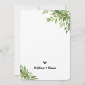 Niets Fancy gewoon Love Sage Green Wedding Kaart (Achterkant)