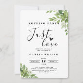 Niets Fancy gewoon Love Sage Green Wedding Kaart (Voorkant)
