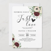 Niets Fancy gewoon Love Sage Green Wedding Kaart (Voorkant)