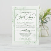 Niets fancy gewoon Love Sage Pioenrozen Boho Bruil Kaart (Staand voorkant)