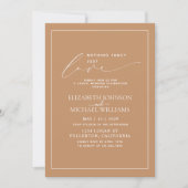 Niets Fancy gewoon Love Terracotta Casual Wedding Kaart (Voorkant)