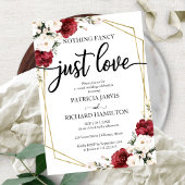 Niets Fancy gewoon Love Weddenschap Burgundy Geome Kaart