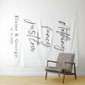 Niets Fancy gewoon Love Weddenschap Foto Backdrop Wandkleed (In Situ (horizontaal))