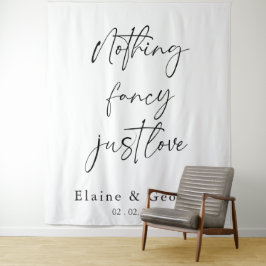 Niets Fancy gewoon Love Weddenschap Foto Backdrop Wandkleed