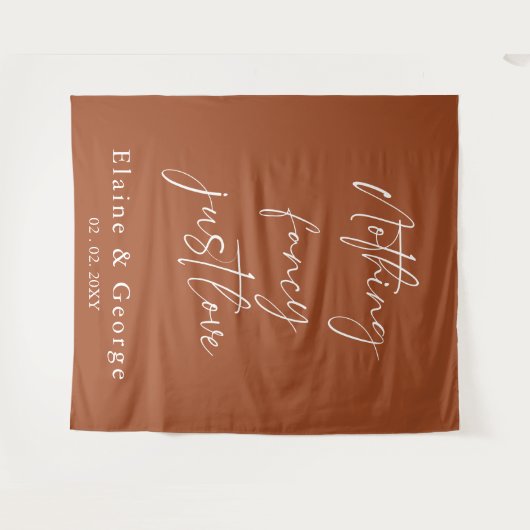 Niets Fancy gewoon Love Weddenschap Foto Backdrop Wandkleed (Voorkant (horizontaal))