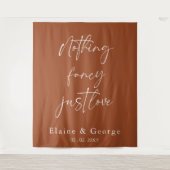 Niets Fancy gewoon Love Weddenschap Foto Backdrop Wandkleed (Voorkant)