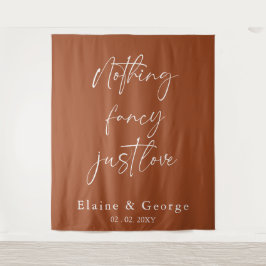 Niets Fancy gewoon Love Weddenschap Foto Backdrop Wandkleed