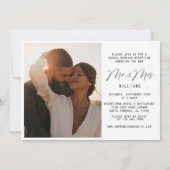 Niets Fancy gewoon Love Weddenschap Reception Foto Kaart (Achterkant)