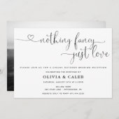 Niets Fancy gewoon Love Weddenschap-uitnodiging Kaart (Voorkant / Achterkant)