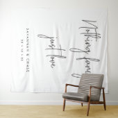 Niets Fancy gewoon Love Wedding Ceremony Backdrop Wandkleed (In Situ (horizontaal))