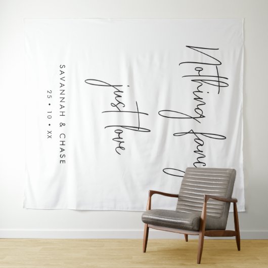 Niets Fancy gewoon Love Wedding Ceremony Backdrop Wandkleed (In Situ (horizontaal))