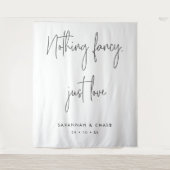 Niets Fancy gewoon Love Wedding Ceremony Backdrop Wandkleed (Voorkant)