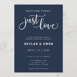 Niets Fancy gewoon Love Wedding Invitation Kaart