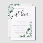 Niets Fancy gewoon Love Wedding Reception Greenery Vellum Uitnodigingen (Offset)