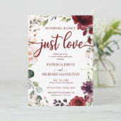 Niets Fancy gewoon Love Wedding Rustic Cream Invit Kaart (Staand voorkant)