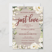 Niets Fancy gewoon Love Wedding Rustic Floral Kaart (Voorkant)