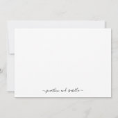 Niets Fancy gewoon Love Wedding Uitnodiging (Achterkant)