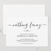 Niets Fancy gewoon Love Wedding Uitnodiging (Voorkant / Achterkant)