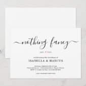 Niets Fancy gewoon Love Wedding Uitnodiging (Voorkant / Achterkant)