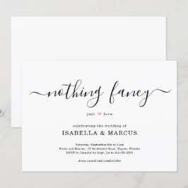 Niets Fancy gewoon Love Wedding Uitnodiging