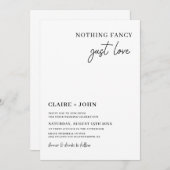 Niets Fancy gewoon Love Wedding Uitnodiging (Voorkant / Achterkant)
