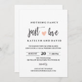 Niets Fancy gewoon Love Wedding Uitnodiging (Voorkant / Achterkant)