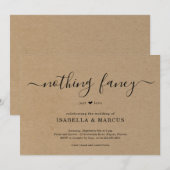 Niets Fancy gewoon Love Wedding Uitnodiging (Voorkant / Achterkant)