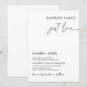 Niets Fancy gewoon Love Wedding Uitnodiging (Voorkant / Achterkant)
