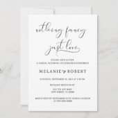Niets Fancy gewoon Love Wedding Uitnodiging (Voorkant)