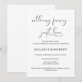 Niets Fancy gewoon Love Wedding Uitnodiging (Voorkant / Achterkant)