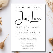 Niets Fancy gewoon Love Wedding Uitnodiging