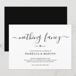 Niets Fancy gewoon Love Wedding Uitnodiging